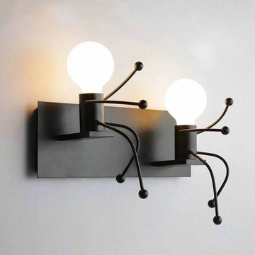 Applique murale simple et moderne chambre chevet art petit fer homme couloir couloir enfants